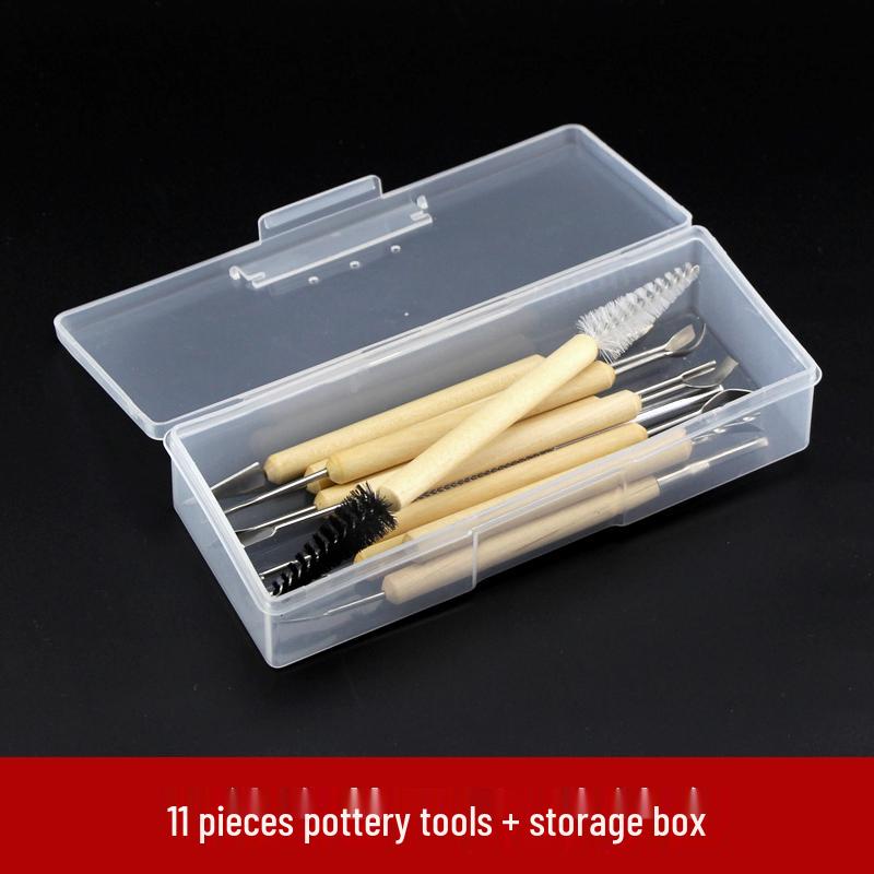 Zestaw narzędzi do rzeźbienia w glinie—Glinka olejowa, plastikowe nożyki do figurek DIY z gliny polimerowej i rzeźbienia w ceramice