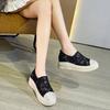 Thick-soled fisherman shoes summer new mesh breathable lace casual thin