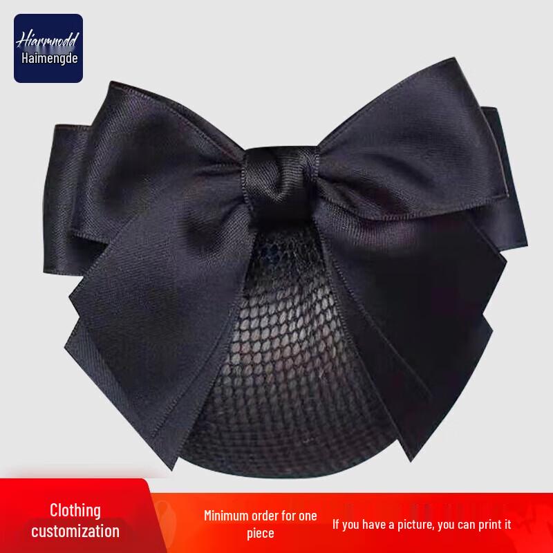 Professional Bow Hair Bun Net Clip One Size