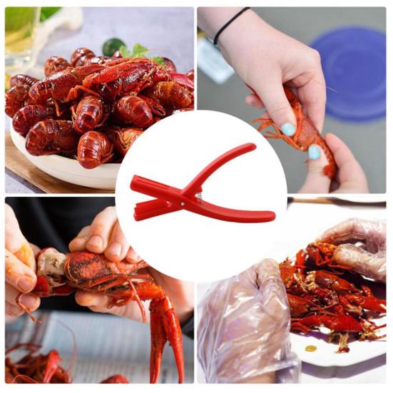 Crawfish Shelling Pliers Food-Grade Plastic Seafood Opener Tool for Easy Shelling Shrimp And Crawfish Tail Meat Removal with Nail
