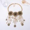 Europäischer, Amerikanischer Bohème Persönlichkeit Trend Legierung Blume Quaste Stern Mond Kette Anhänger Vintage Halskette