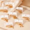 High Quality Silver Drop Earrings Set Three Pairs One Card. Unisex Flower Shape Party Wear Fading Resistant Bean Earrings
