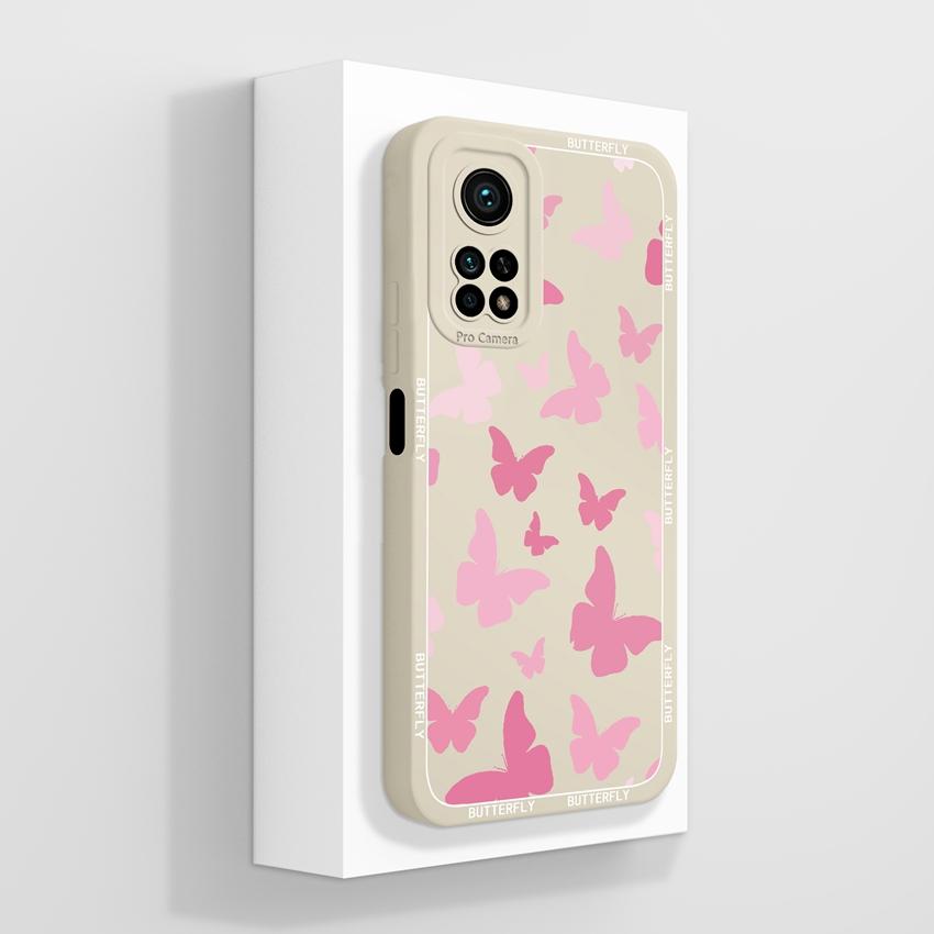 Handyhülle für Xiaomi Mi 10T 11T Pro Lite Mi 10 11 11X 11i Aromatische Blumenmuster Flüssigsilikon Weiche Stoßstange Stoßfeste Hülle für Xiaomi Stoßstangen-Taschen