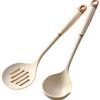 Silicone High-Temp Resistant Soup Ladle & Non-Stick Porridge Spoon with Anti-Scalding Handle.