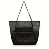 Outdoor Camping Beach Bag, Double-layer Mesh Beach Bag, Swimming Toiletries Storage Bag
