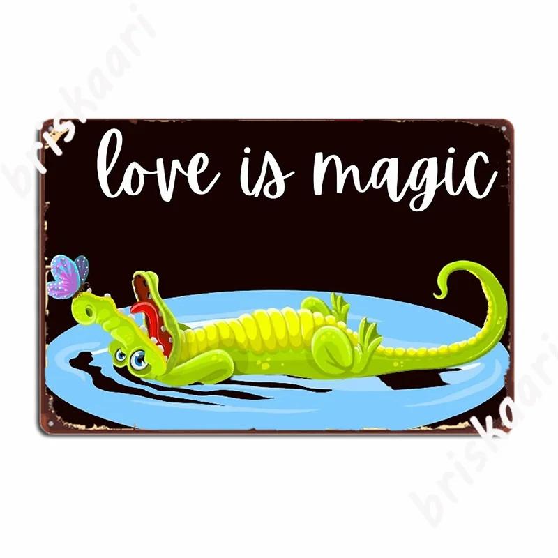 Love Is Magic Metal Sign Wall Decor Cinema Living Room Club Bar Retro Tin Sign Poster 20X30CM