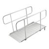 Wheelchair Ramp with Handrails, 1806 x 830 mm, Heavy Duty Wide Aluminum Wheelchair Ramp with Adjustable Legs, 453.6 kg Capacity, Portable Threshold