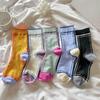 5Pairs Mid Tube Stripe Socks Kawaii Socks Women Soft Dashed Line Socks  Streetwear