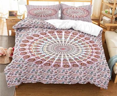 Bohemian Psychedelic Mandala Pattern Duvet Cover Set Bedding For Adult Kid Bed Set Comforter Cover With 1 Comforter 2 Pillowcase