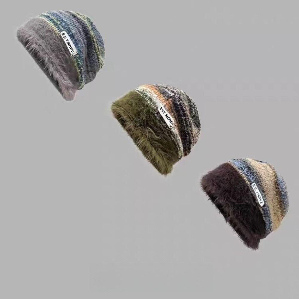 Windproof Knitted Hat Cold Proof Ear Protection Hat New Pullover Cap  Autumn Winter