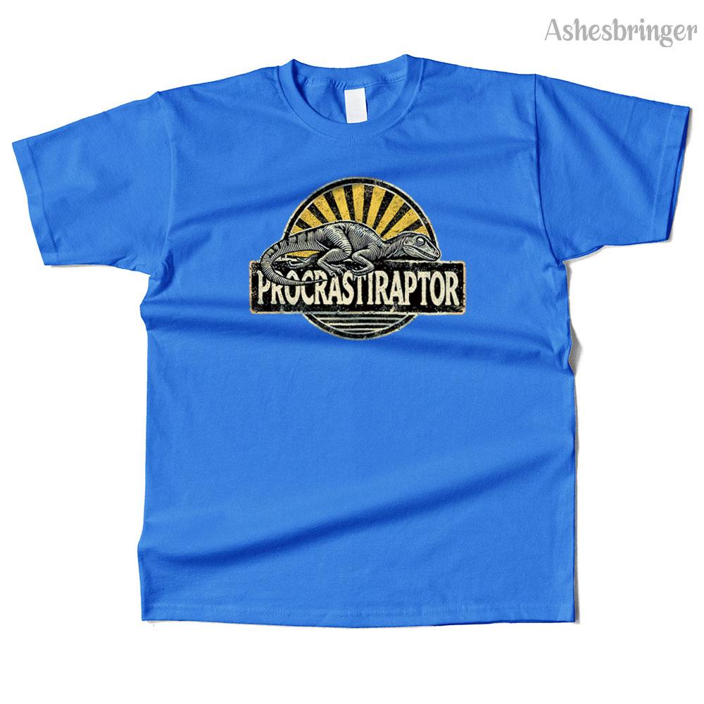 Pánské bavlněné grafické tričko Procrastiraptor Street Casual Style Tričko pro muže a ženy