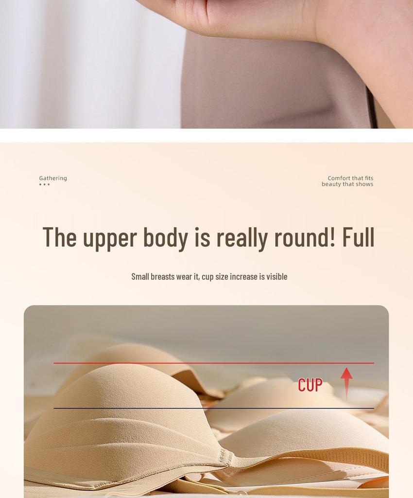 Seamless Hollow Lace Wireless Push-Up Bra for Women - Breathable, Comfortable, One-Piece Design for Small Breasts, Perfect for Summer.