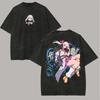 Anime Black Clover Noell Silva T-shirt Y2k Washed Oversized T Shirt Summer Short Sleeve Pure Polyester Tees Tops Men Women Clothing