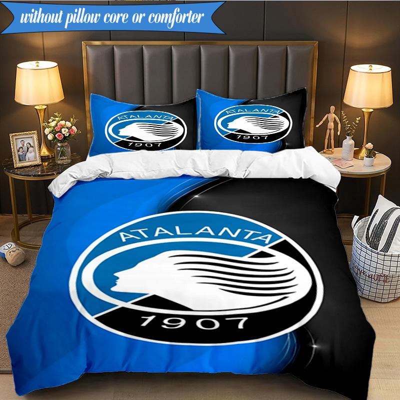 3PCS Atlanta Football Club Bedding Set 2D Printing (Includes 1 Duvet Cover + 2 Pillowcases Coreless), Bedroom decor,Fan Gift
