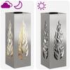 Solar LED Path Light 2 Pcs Silver Stainless Steel