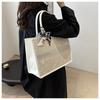 1 Stuks Grote Capaciteit Geborduurde Tote Bag Dames Hoge Kwaliteit Niche Commuter Handtas Schouder Messenger Bag Vrijetijdstas