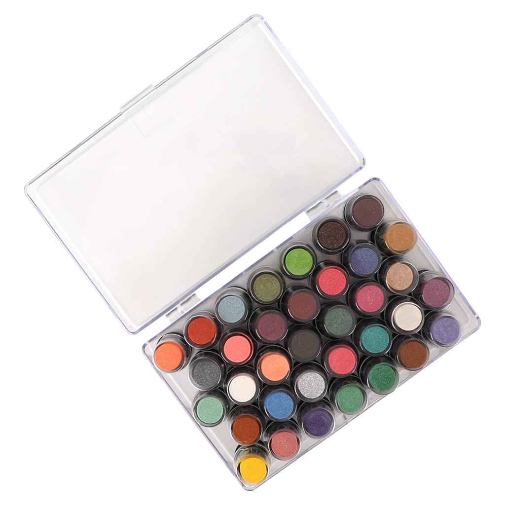 35 Colors Mini DIY Kids Ink Pad Water Based Stamp Pad Cute Broad Bean Shape Fingerprint Ink Pad for