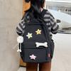 Solid Color Women's Backpack Large Capacity Student School Bag