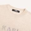 Karl Lagerfeld Casual Commuting Gathering Outing Light Luxury Letter Logo Round Neck Long Sleeve Cashmere Sweater Women Sweater Beige E41W2059