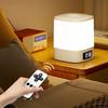 Portable Clock Night Light Dimmable Light Desk Lamp Bedside Table Lamp  Bedroom Lighting