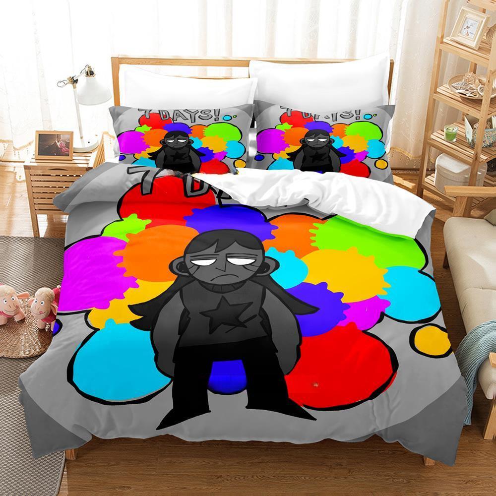

3D Печать Аниме Игра SUBWAY MIDNIGHT Комплект Постельного Белья Односпальный Полуторный Двуспальный Кингсайз Комплект для Кровати Взрослый Детский Спальня Пододеяльник Комплекты (135x200cm)