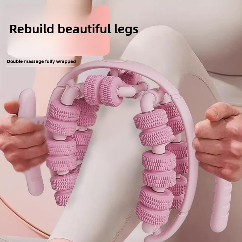 360° Massage Roller Dual Row Leg Slimming Clamp Hand Massager Simulator For Waist Leg Arm Buttocks Muscle Relaxation Health Care