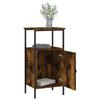 Table de chevet - Maison Exclusive - Chêne fumé - Bois d'ingénierie durable - Cadre en fer