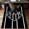 Black And White Stripes With Star Printed Office Carpet Chair Cushion  Entryway Rug, Rugs for Living Room, Bedroom Christmas gifts