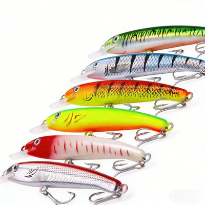 30g44gLong Casting Deep Diving Minnow Lua Lure for Sea and Freshwater FishingABSHard Bait Bionic Fake Fishing Lure