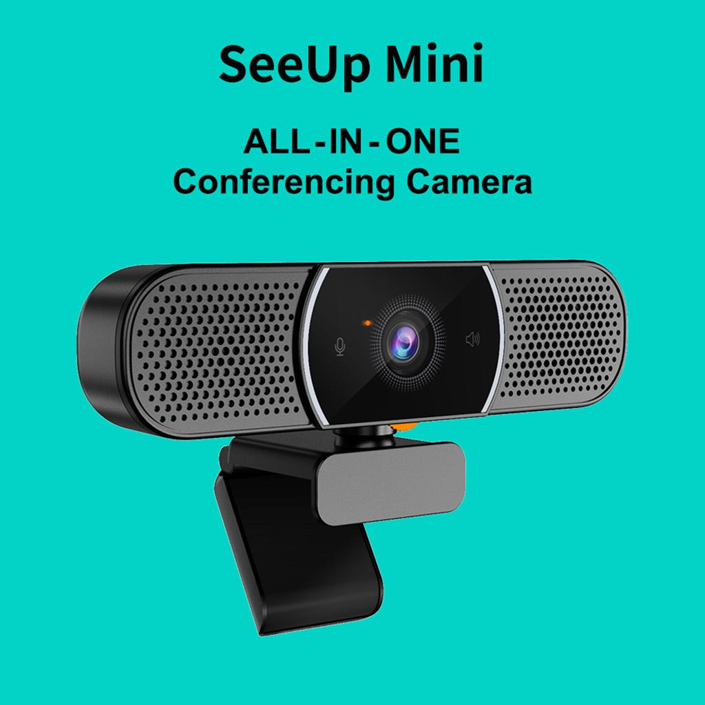 SeeUp Mini 3-in-1 Webcam with Speaker & Microphone & Privacy Cover 1080P Camera Desktop USB Plug &