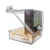 Routine Indoor Bird Feeder Bath Box with Cage Mounted Form, Viewable Housing and Service Tray for Pet Birds Indoors