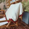 Hand-Knitted Tulip Floral Rose Sofa Throw Blanket