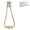 Magnetic Wood Beads Curtain Tieback, Farmhouse Rustic Window Curtain Holders Ties Backs, Handmade Decorative Drape Curtain Holdbacks