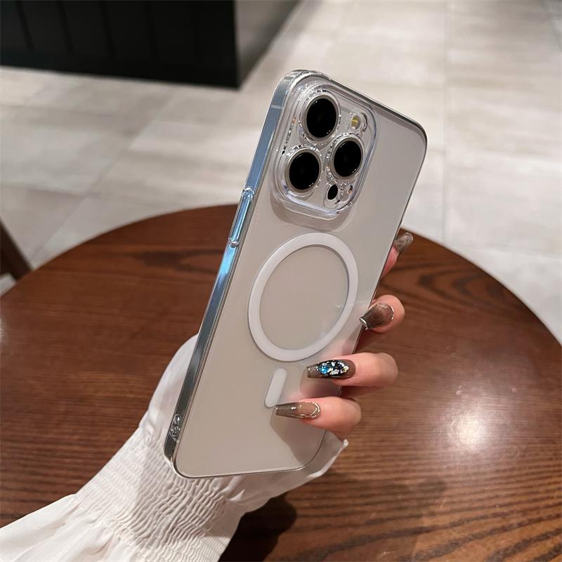 Magsafe Magnetic Phone Case For iPhone 16 15 14 Pro Max 13promax  Lens Bumper Shockproof Cover
