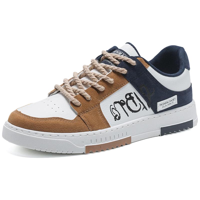 

Студенческие кеды для скейтборда Мужские кроссовки Дышащие Модные На шнуровке Удобные Спортивная обувь Оригинальные мужские кроссовки Плоские студенческие туфли 44 жёлтый