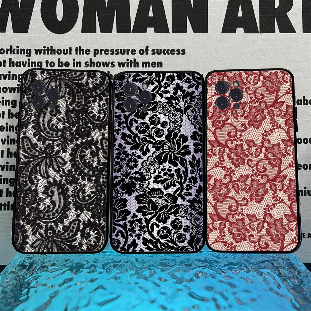 Lace Style Cool Girl Phone Case For IPhone 16 17 Air 15 14 13 12 11 Pro Max 16E Plus Fundas