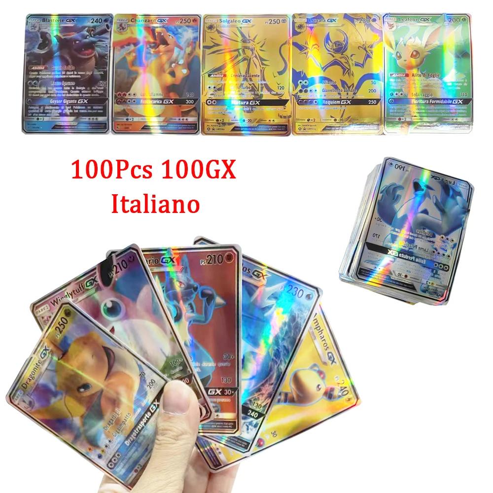 60-100Pcs New English French Spanish Pokemon Cards GX MEGA EX TAG TEAM Vstar Game Battle Card Hot Sale Collection Card Kids Children Gift Present