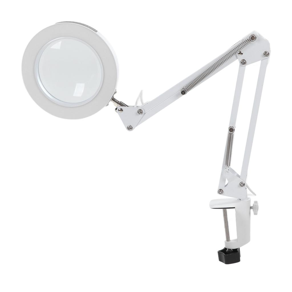 Lupe mit Licht Einstellbare 3 Farbtemperatur 11 Helligkeiten 5X Vergrößerung Faltbare Klemme