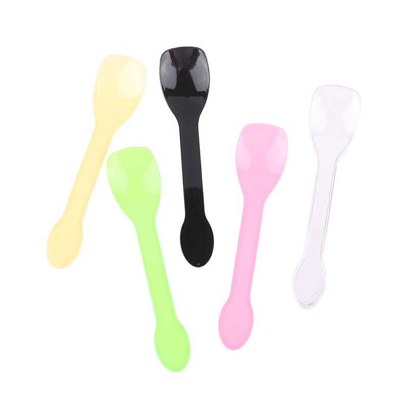 100Pcs Mini Plastic Spoons Flatware Spoons For Jelly Ice Cream Dessert Appetizer Plastic Spoon For Party Supplies