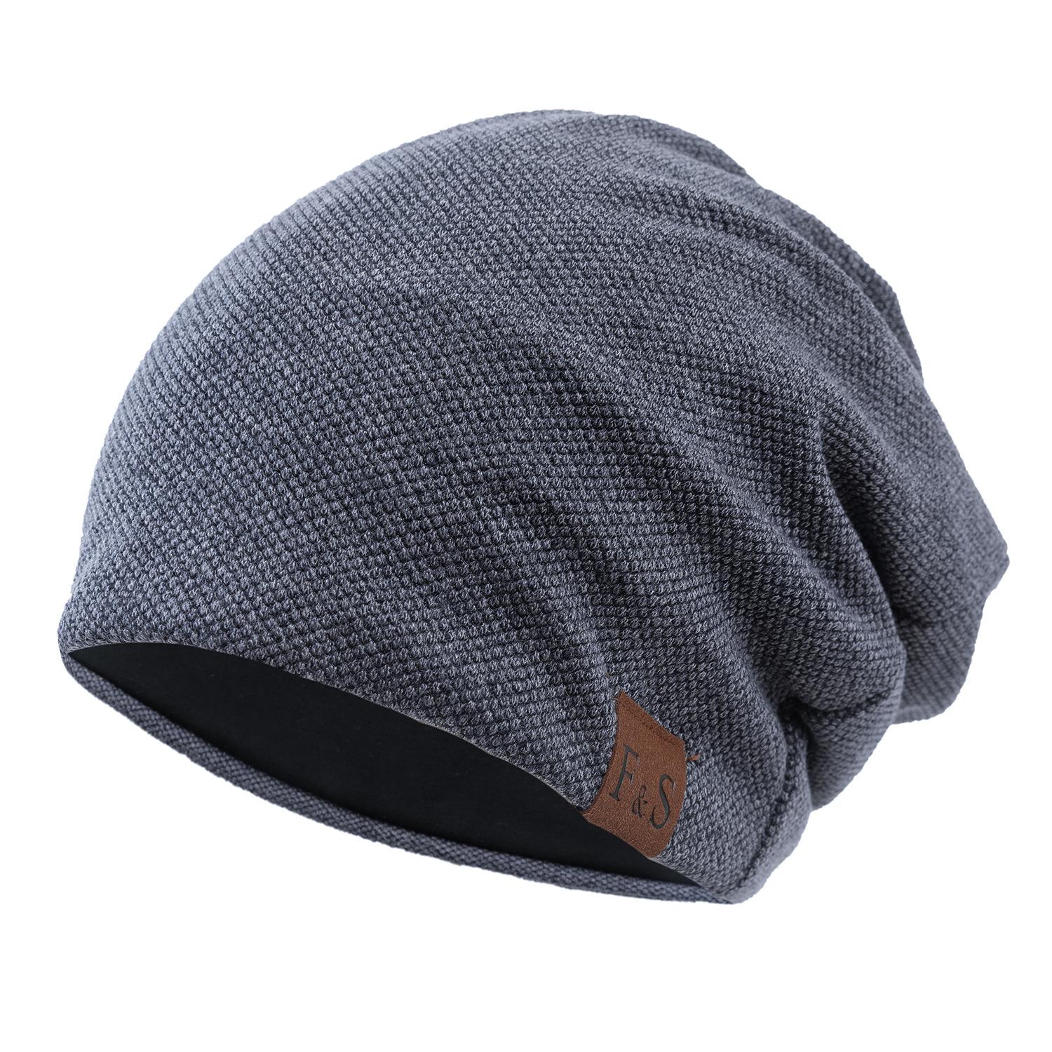 

Autumn/Winter Cold Weather Beanie - Loose-Fit Sports Casual Versatile Outdoor Warmth Labeled Solid Colour Pullover Hat One Size