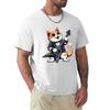 Cat Playing Heavy Metal Guitarrock Cat Playing Guitar Tshirt Big And Tall Basic Tee Shirt