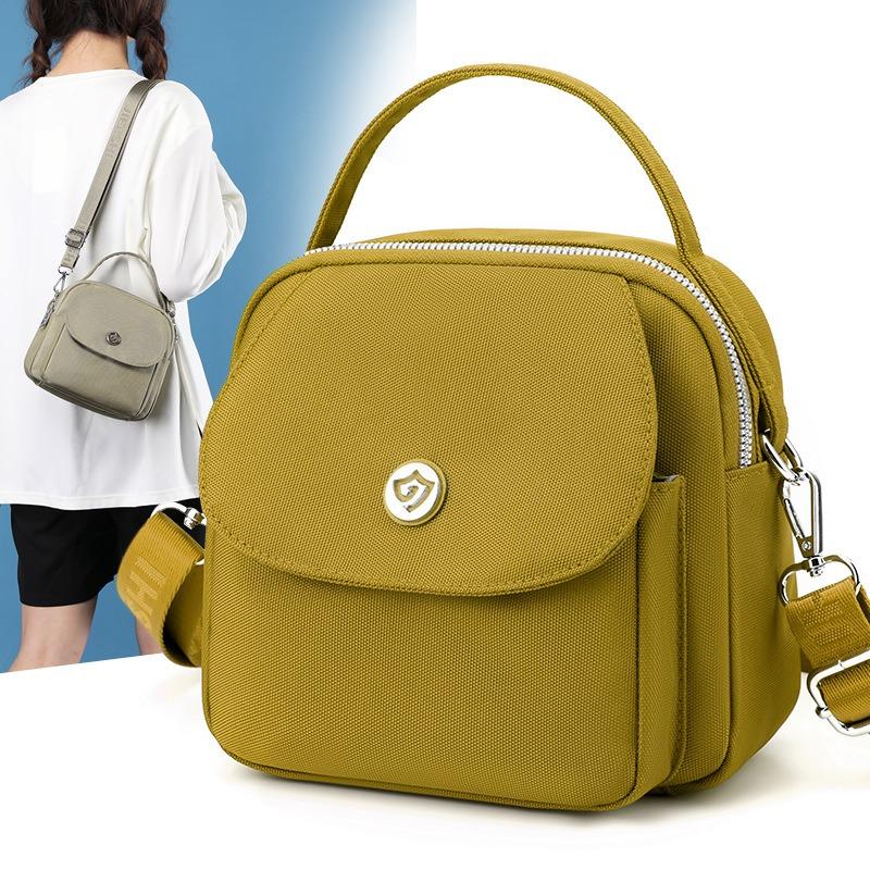 New canvas portable small lightweight multi-layer mother bag medium messenger bag Oxford cloth hand bag