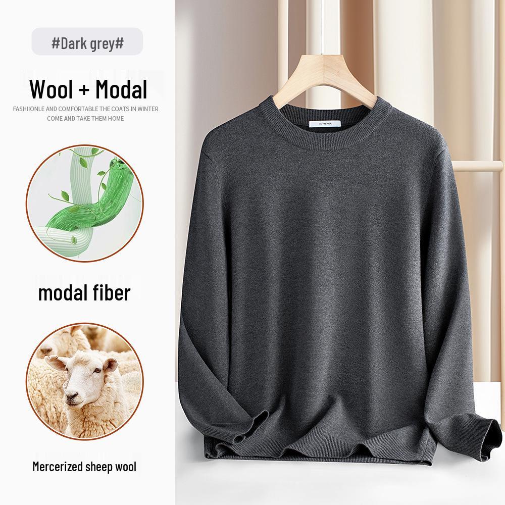 CamatKilly Men s Thickened Wool Modal Knit Sweater - Warm Winter Long Sleeve Base Layer XL