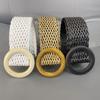 Korean Style Retro Wood Buckle Woven Belt for Women - Versatile Fashion Accessory