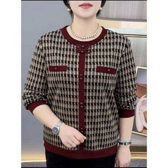2026 Women s Spring Long-Sleeve T-shirt – Stylish Mid-Age & Elderly Mothers Top for Spring and Autumn. 6XL