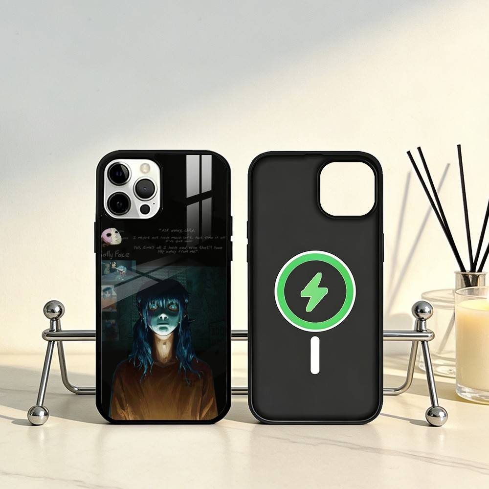 Game Sally Face Phone Case For iPhone17,16,15,14,13,12,11 Plus,Pro Max Magnetic For Magsafe Wireless Charging