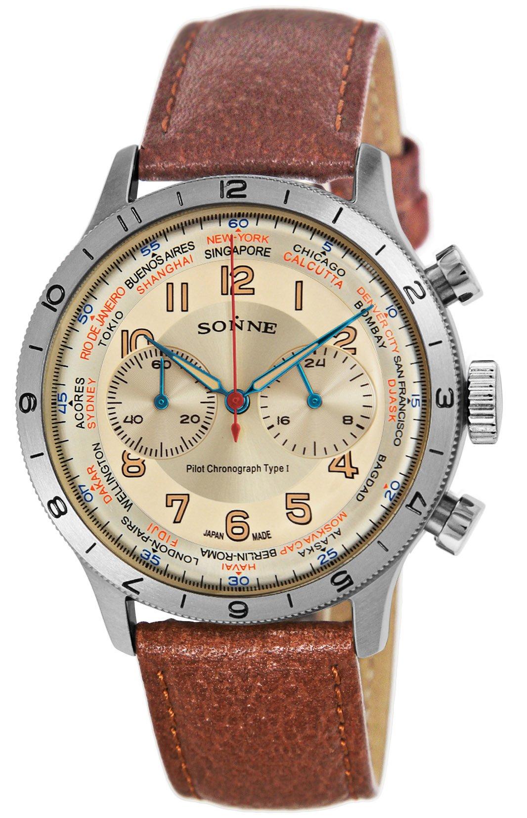 

Часы Sonne HI003 Ivory Dial Stainless Steel Quartz 40MM Watch Brown [Sonne] HI003IV-BR Men s