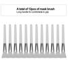 12pcs Facial Mask Brush Soft Silicone Comfortable Handle Mud Mask Cream Applicator Spatula White
