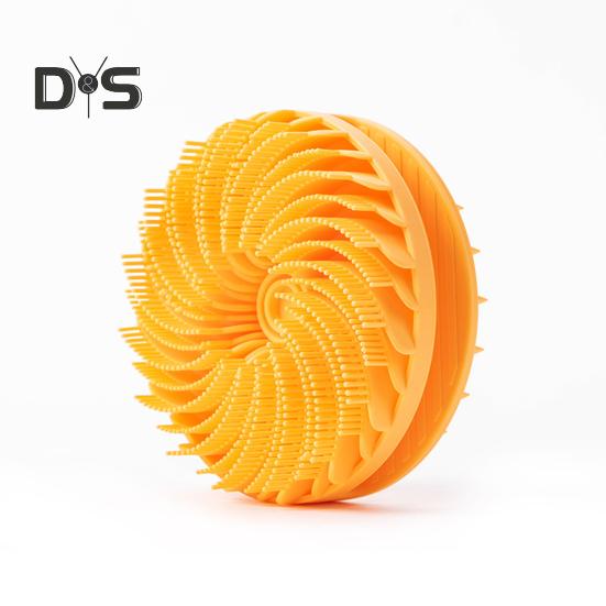 Silicone Shower Brush Scalp Massager Double-Sided Body Scrubber with Handle Hygienic 2-in-1 Body Scrub Bath Brush