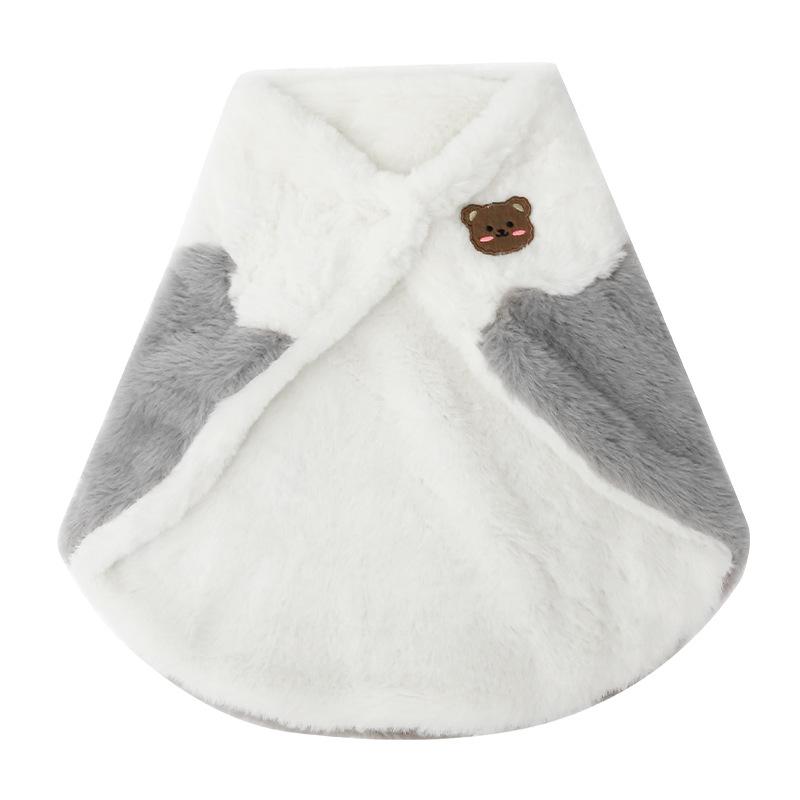 Autumn Winter Dog Plush Cloak Pet Warm Blanket Sleeping Robe Pet Small Dog Cloak Dual-use Blanket Dog Clothes for Small Dogs